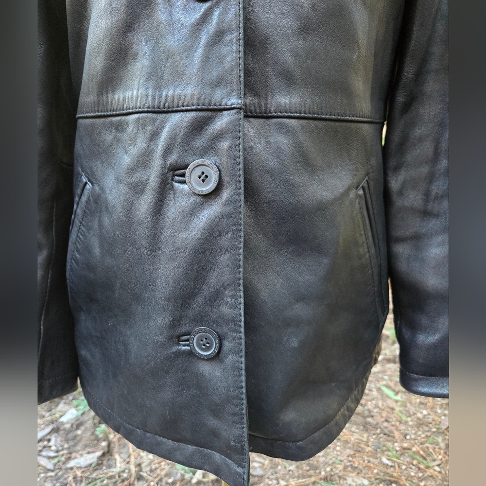 Adler Collection Classic Black Leather Women's Jacket Size Medium - Picture 4 of 9